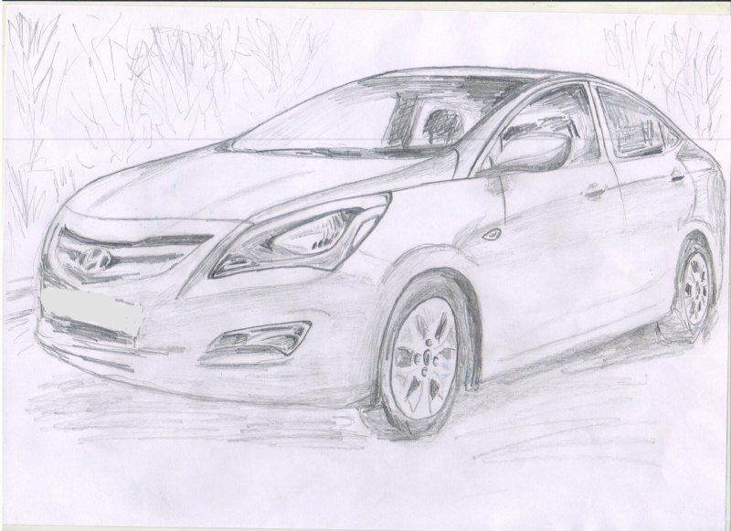 Hyundai Solaris чертеж