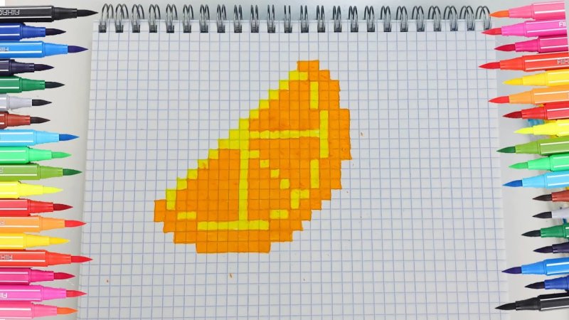 Рисунки по клеточкам цветные