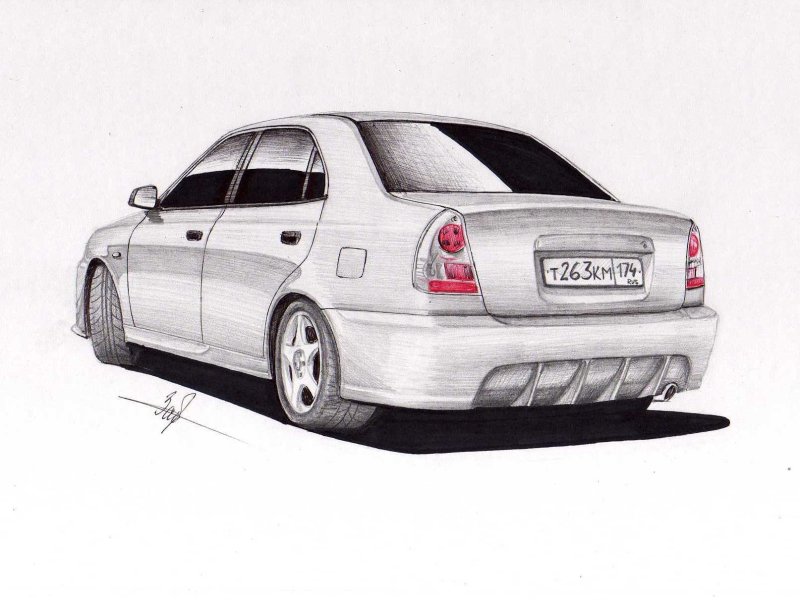 Hyundai Accent 2008 чертеж