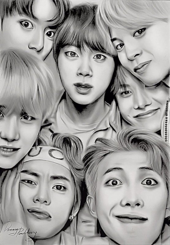 Портреты участников БТС