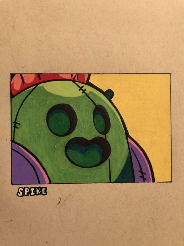 Спайк Brawl Stars для срисовки