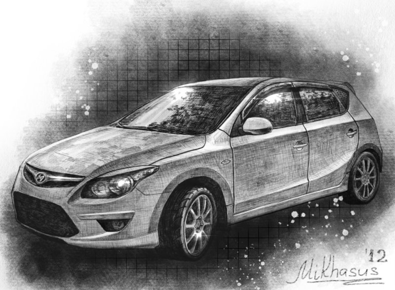 Хендай Солярис i30 раскраска