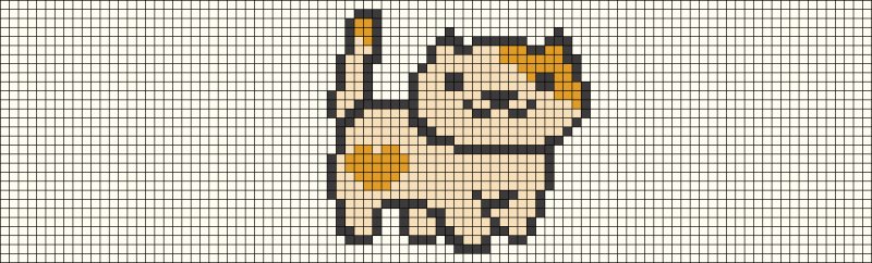 Рисование по клеточкам котики