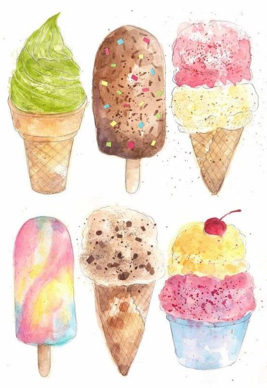 Рисунки для срисовки еда