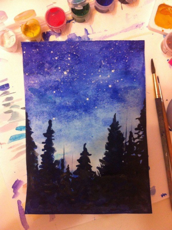 Рисунки гуашью
