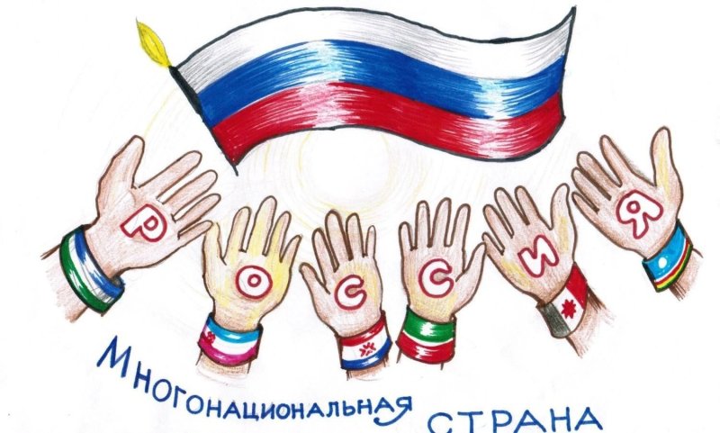 Россия многонациональная Страна рисунок