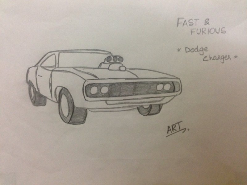 dodge charger fast and furious edition sketch