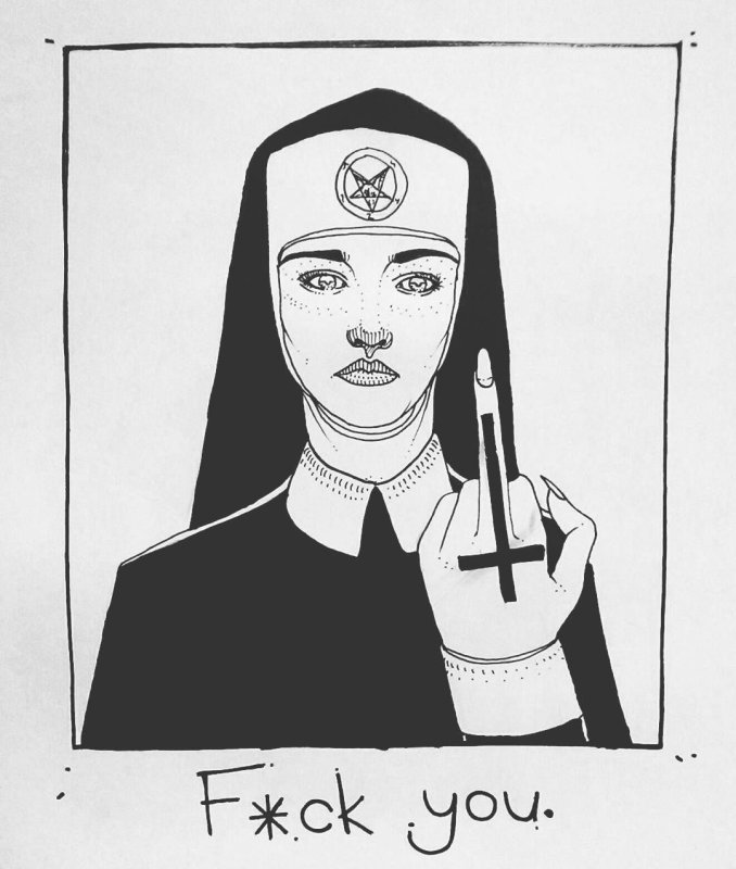 Эскизы татуировок монашек