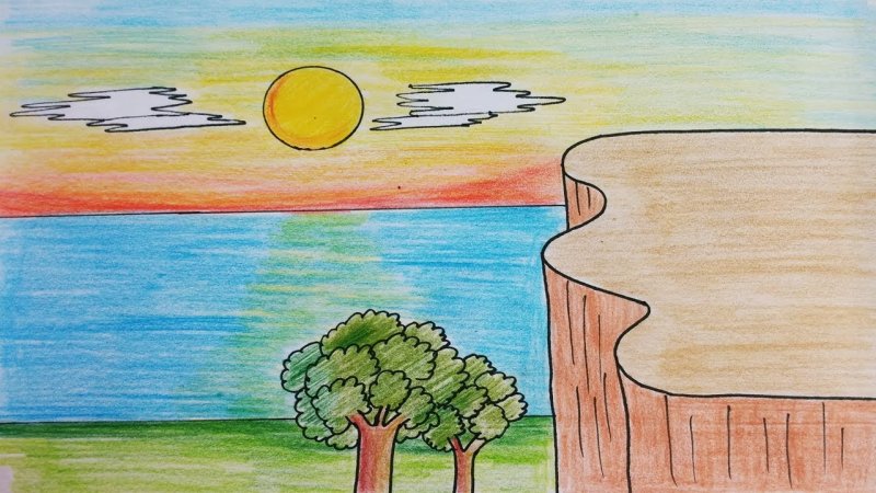 Рисунки для срисовки природа
