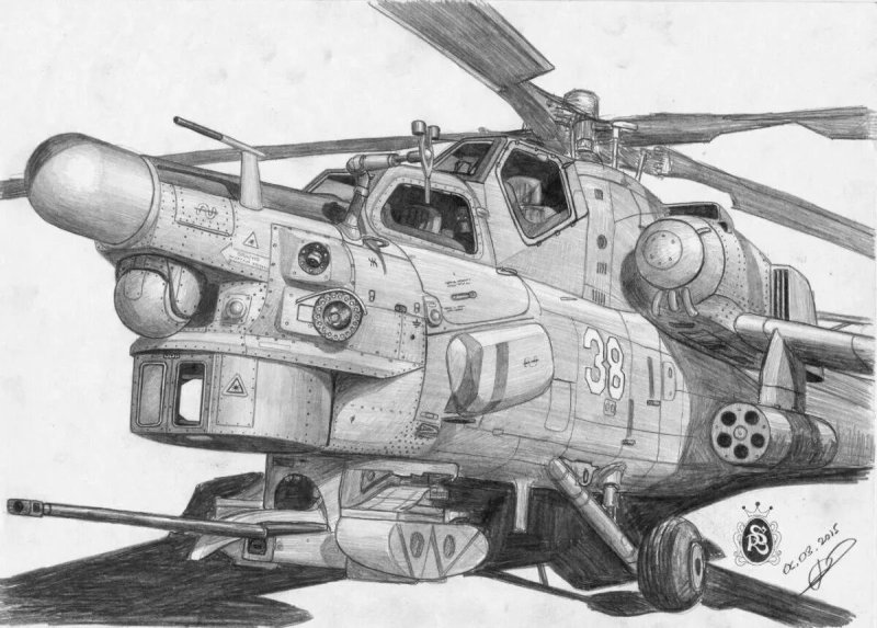 Военная техника вертолет ми-28