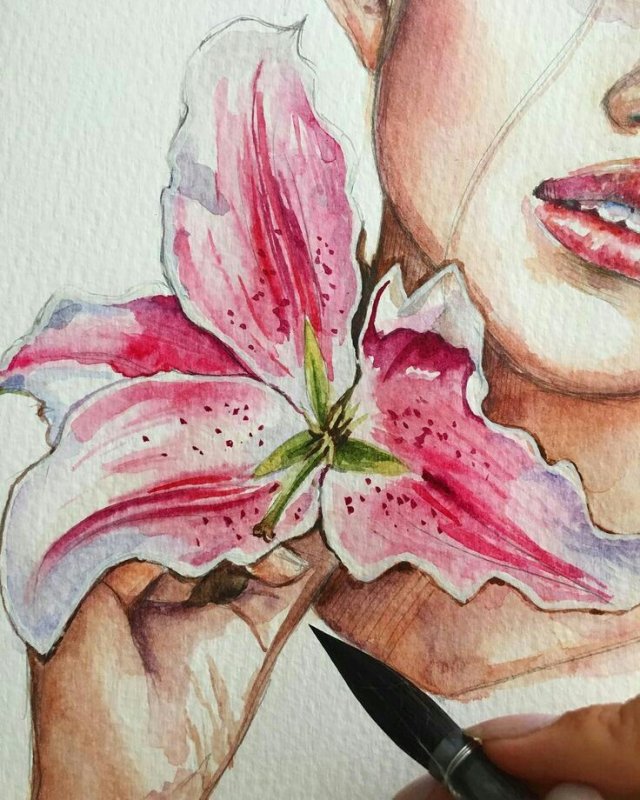 Рисунки акварелью