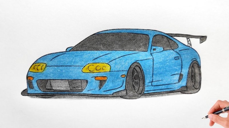 Toyota Supra mk4 рисунок