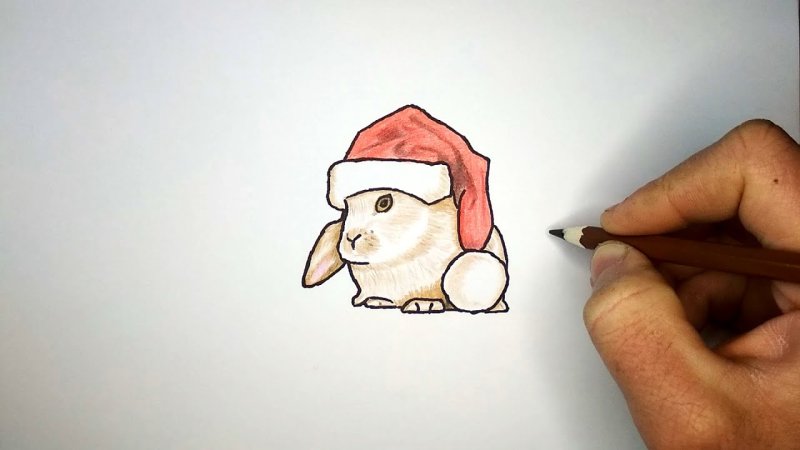 Новогодние рисунки карандашом цветные