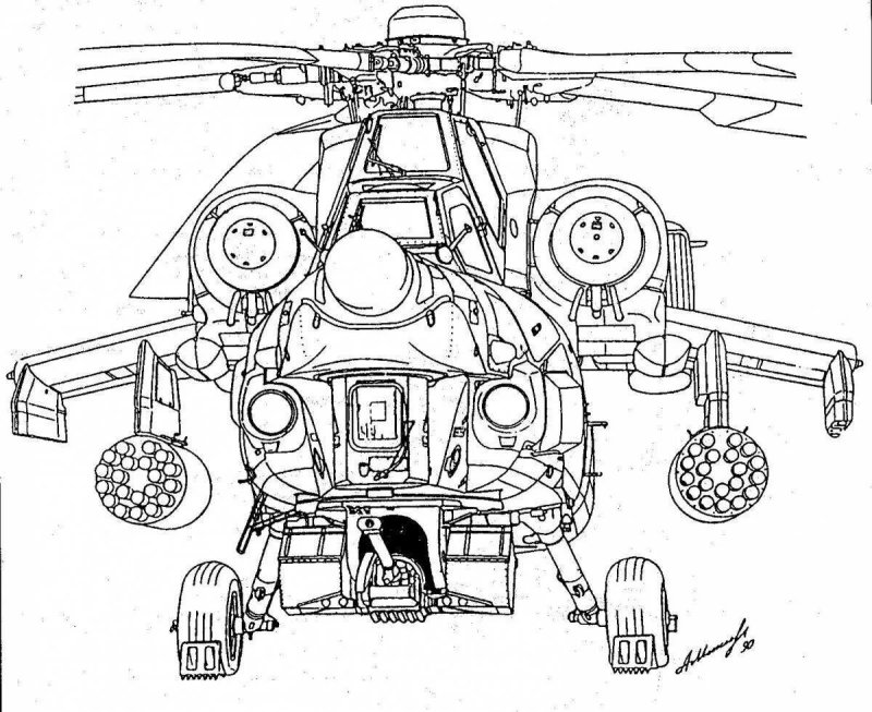 Чертежи вертолета ми-28