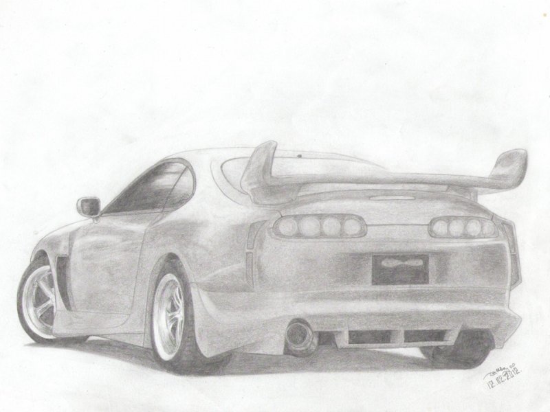 Toyota Supra a80 рисунок