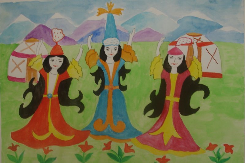Казахстан рисунок