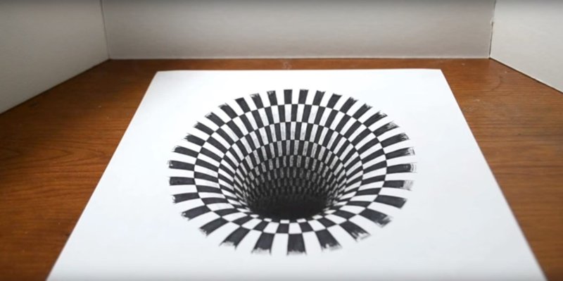 оптические иллюзии на бумаге