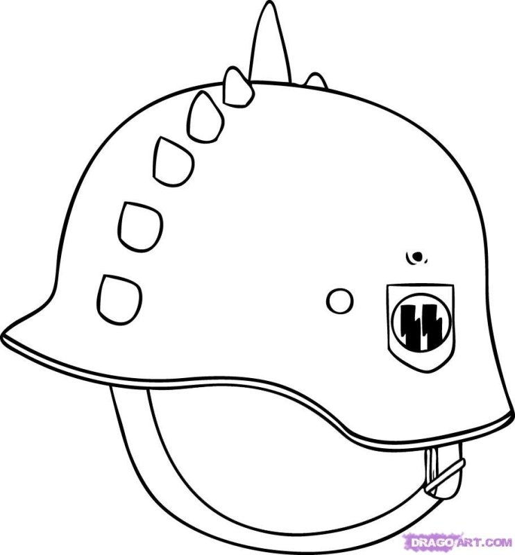 Каска раскраска