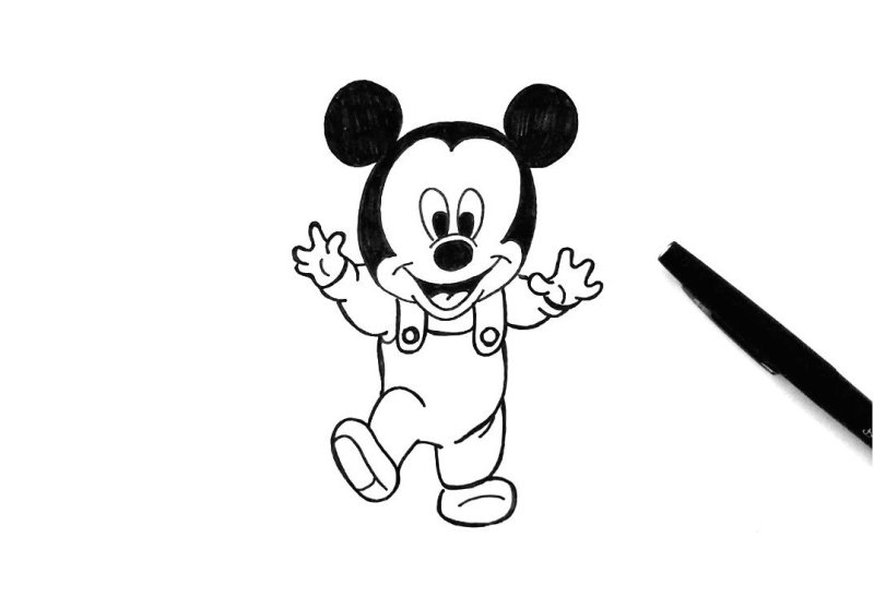 микки маус раскраска