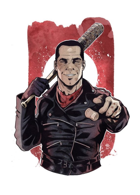 Ниган Ходячие мертвецы комикс