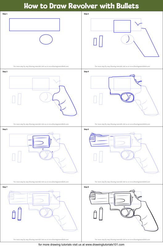 пистолет легкий рисунок