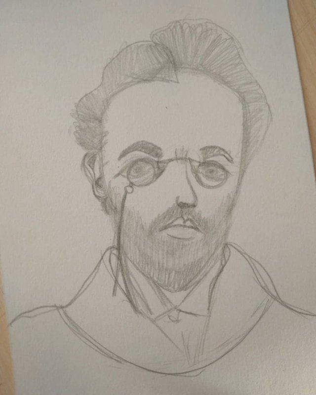 Антон Павлович Чехов рисунок легко