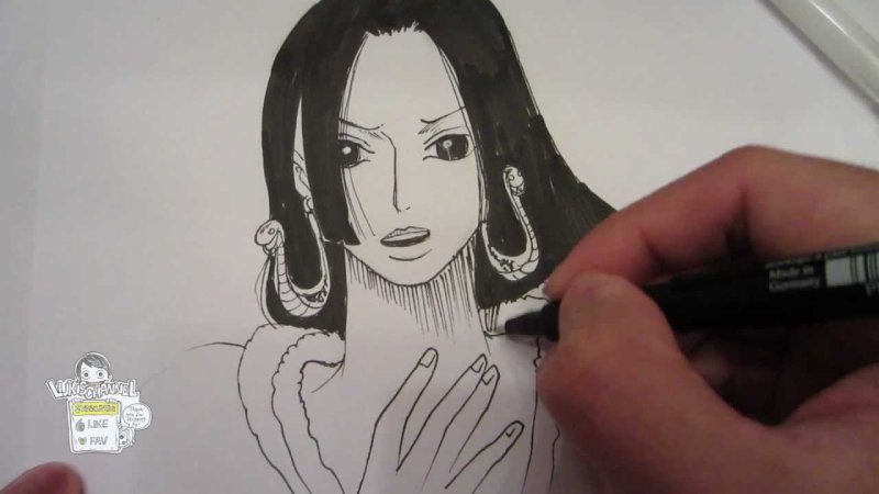 How to draw boa Hancock