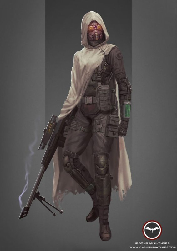 Cyberpunk Concept Art солдат