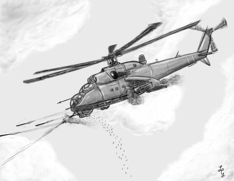 Вертолет ми 24 рисунок