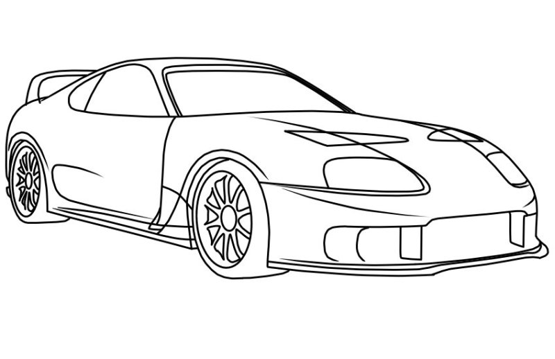 Раскраска Toyota Supra a80