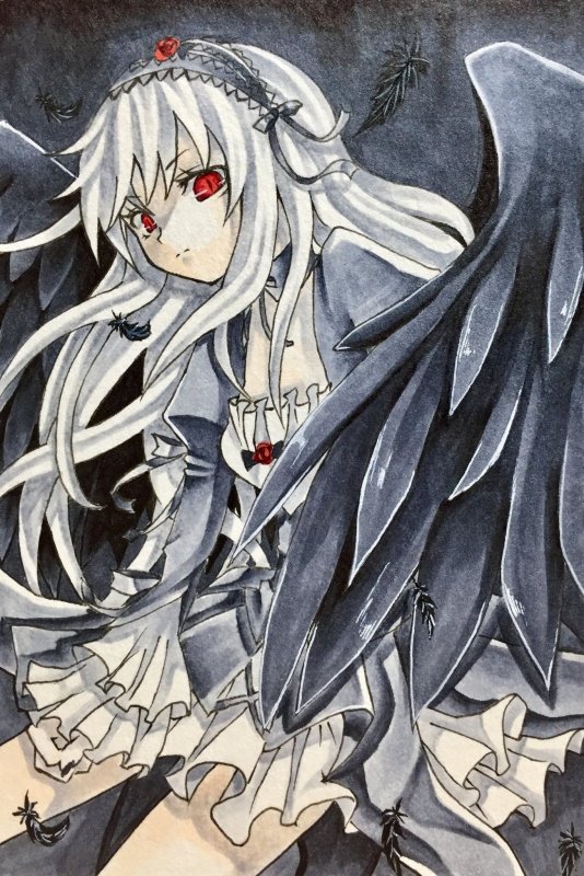 Rozen Maiden anime Art White hair