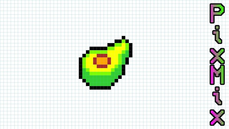 авокадо по клеточкам