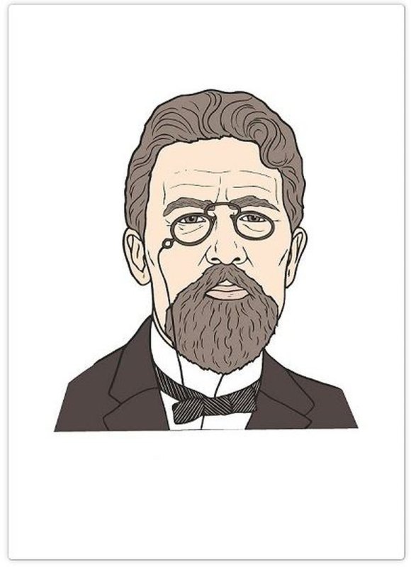 Антон Павлович Чехов нарисовать