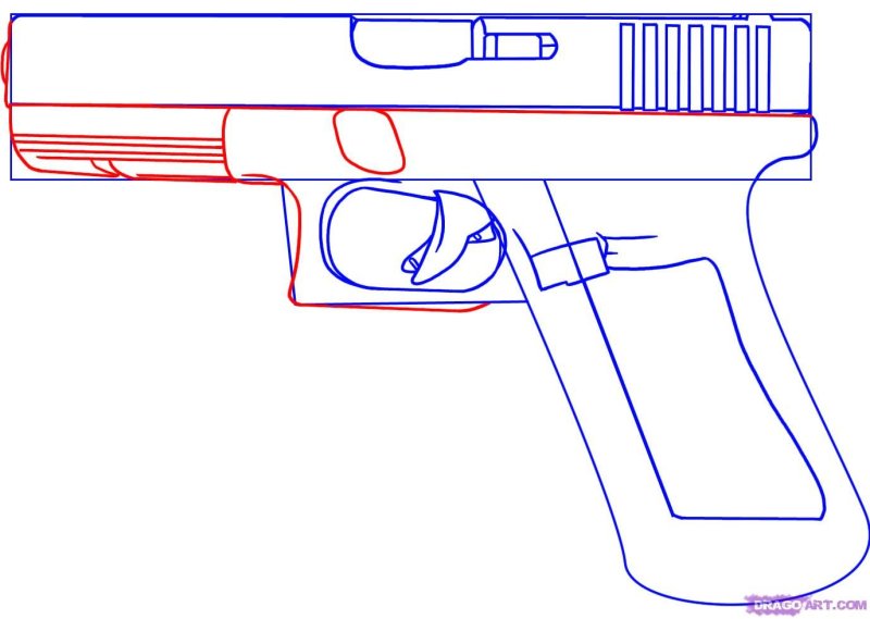 P350 пистолет чертеж