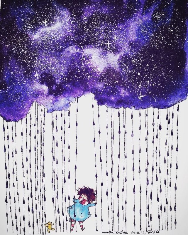 дождь рисунки