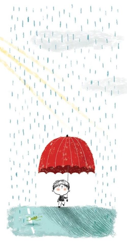 рисунки дождем