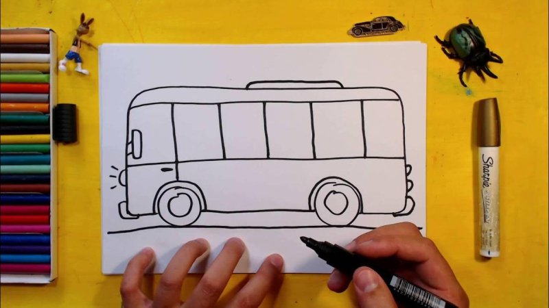 Рисование автобус