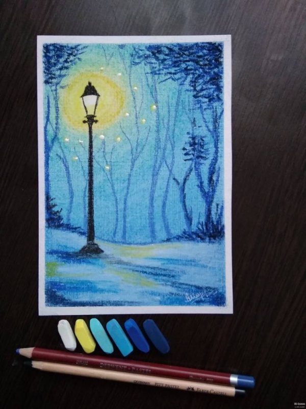 Рисунки пастелью
