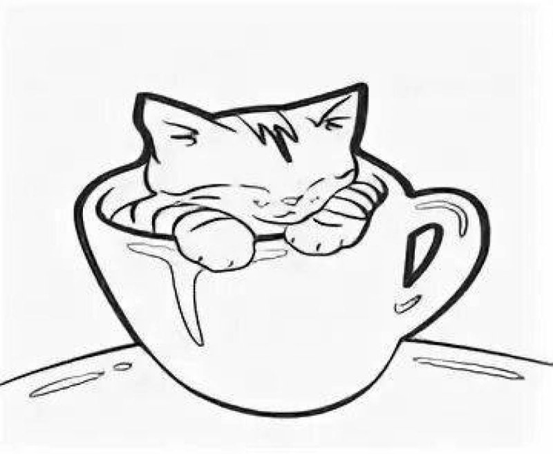 Раскраска. Котики