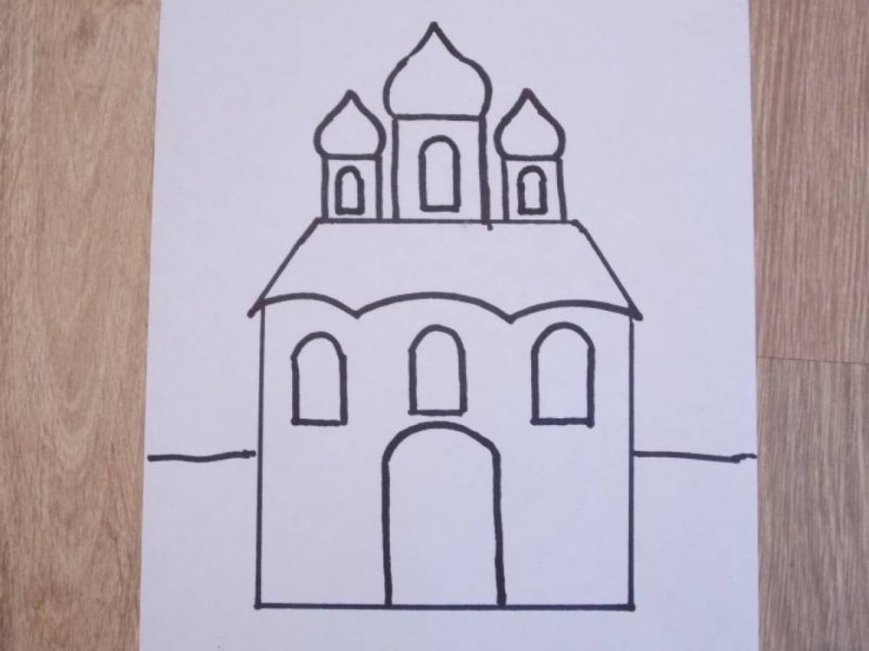 Церковь рисунок