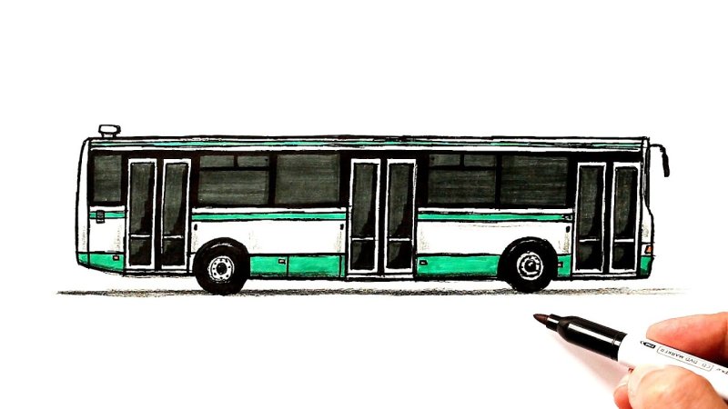 Автобус ЛИАЗ 5256 рисунок