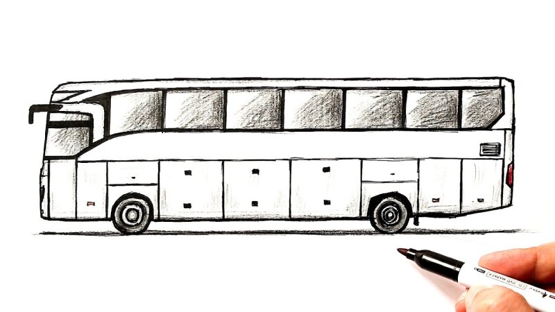 Рисование автобус