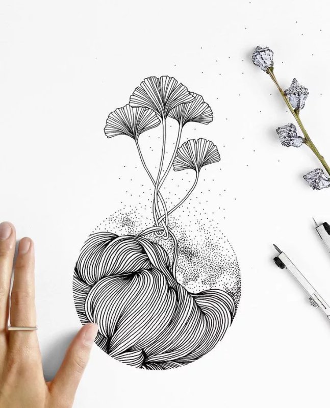 Скетч линером