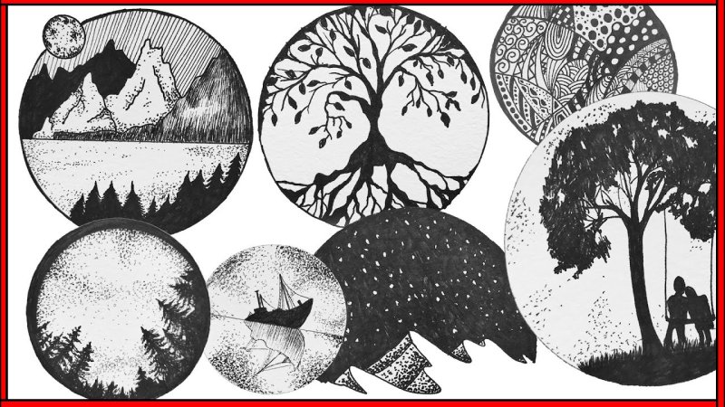 рисунки в круге