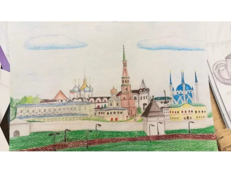 Казанский Кремль рисунок
