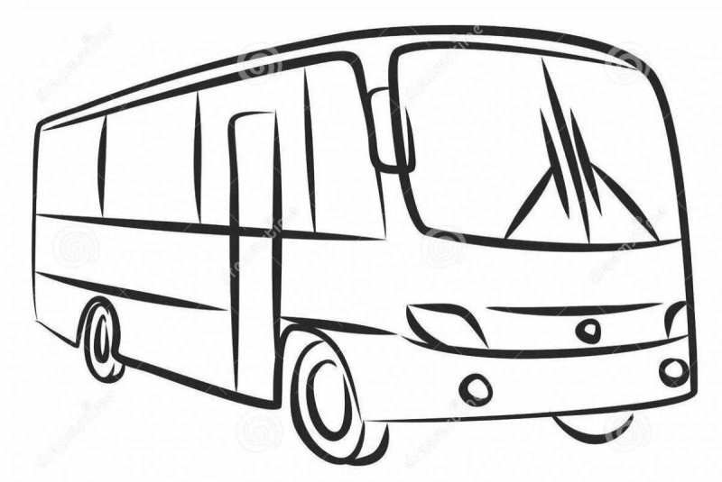 Автобус карандашом