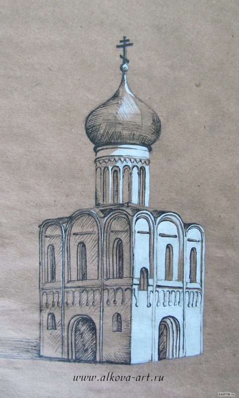Зарисовки Храмовой архитектуры древней Руси.