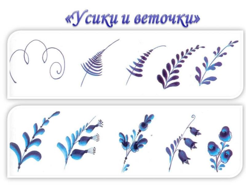Гжель легкие поэтапно