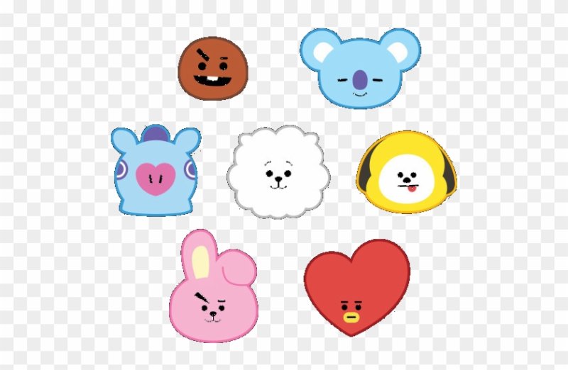 Наклейки BTS И bt21