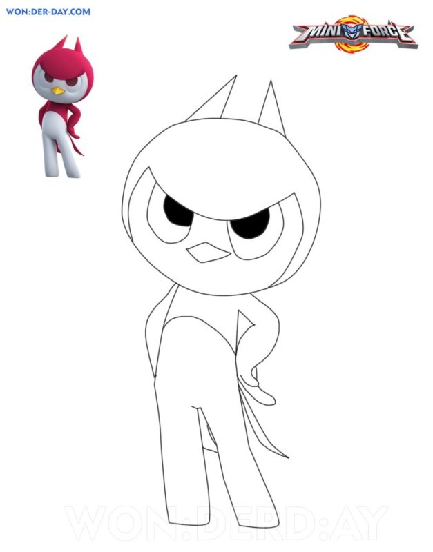 раскраска мини форс